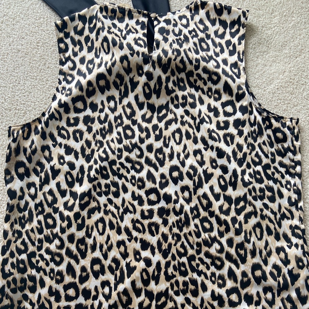 Tahiri Leopard Print Shell With Black Bow Shirt - image 4